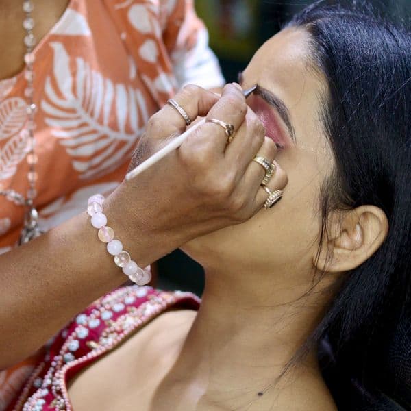 Makeup artist at work, Niharika Beauty World
